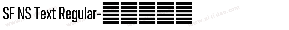 SF NS Text Regular字体转换